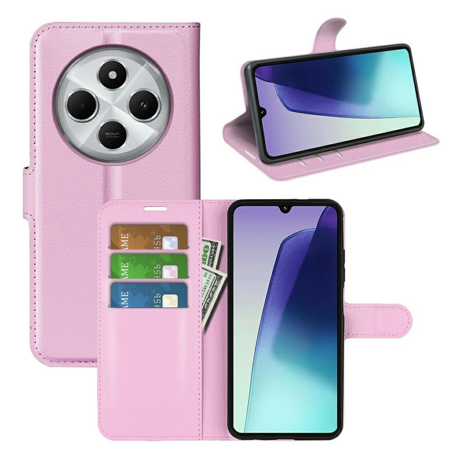 Mocaa Xiaomi Redmi 14C Slim-Fit Book Case Roze