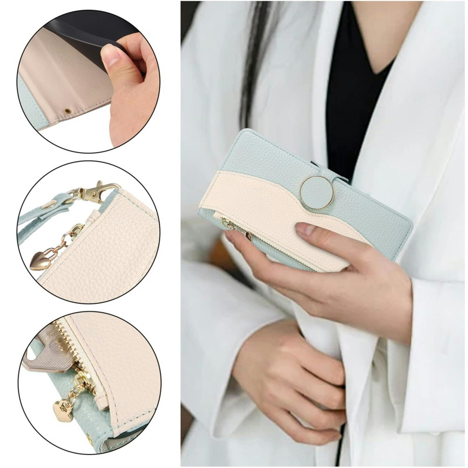 TwoTone Samsung Galaxy S26 Zipper Boek Hoesje Groen