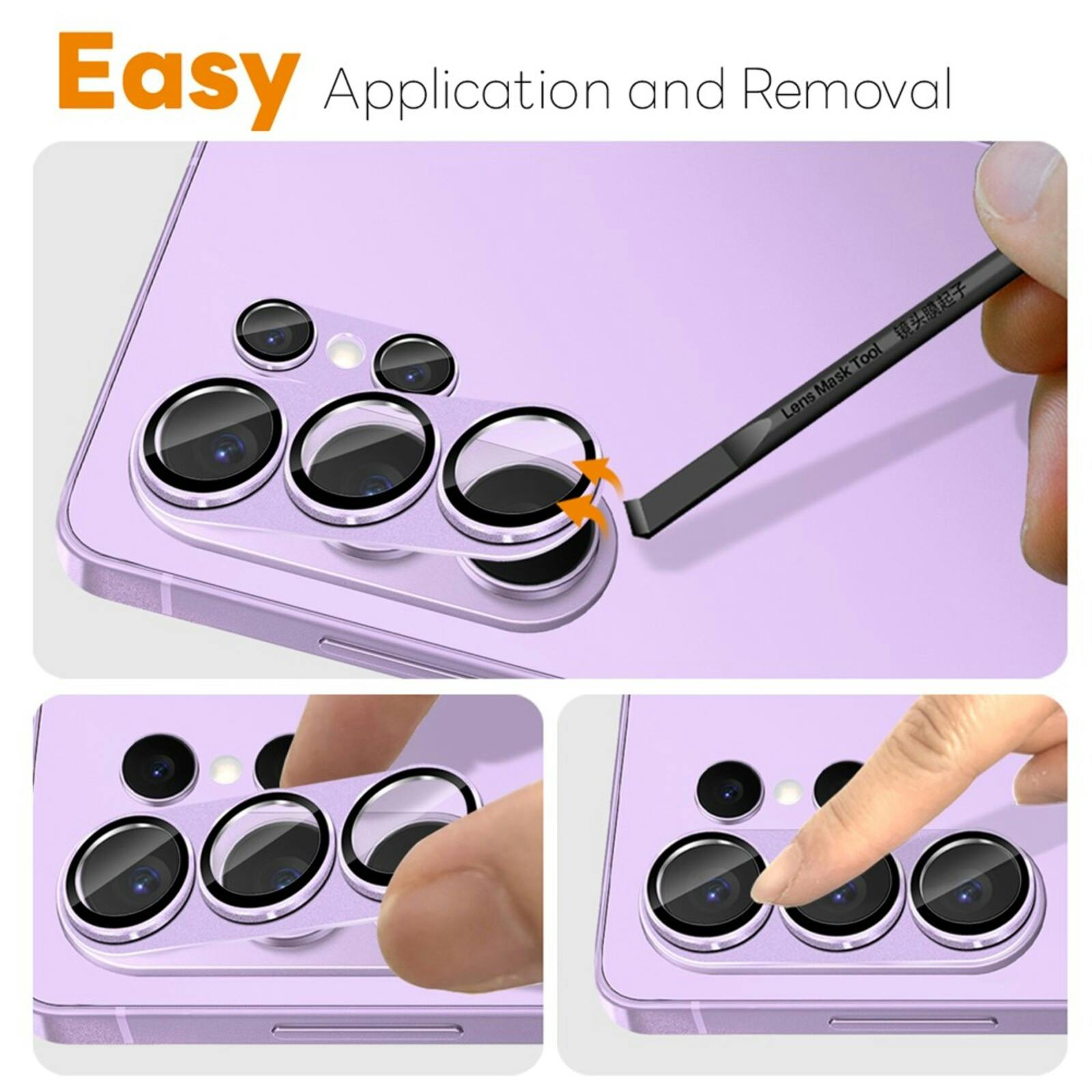 Northjo Samsung Galaxy S26 Ultra Full Cover Camera Protector Paars