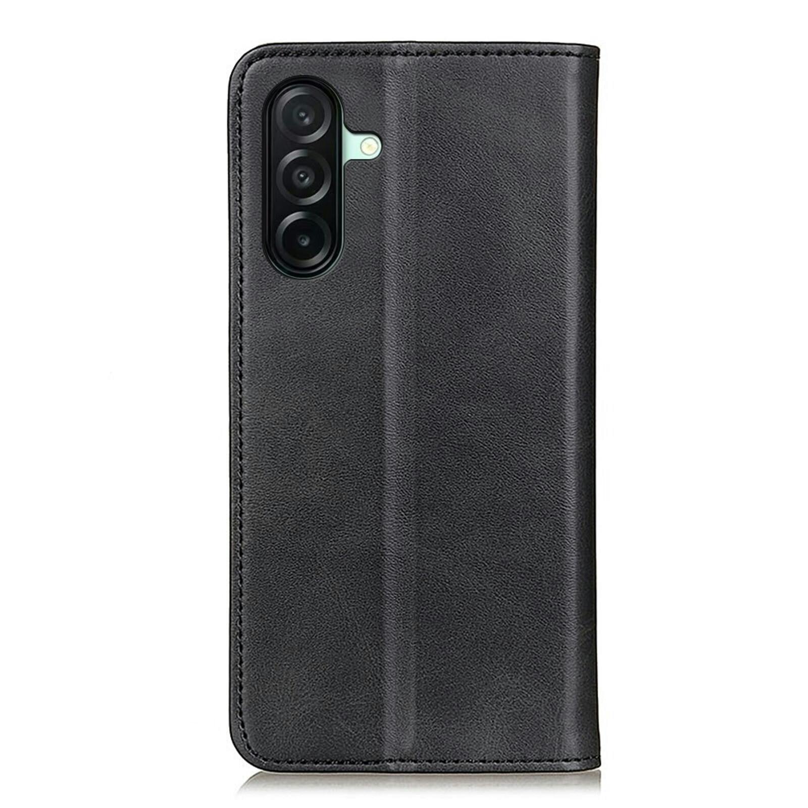 CaseBody Samsung Galaxy A27 Real Leather Wallet Hoesje Zwart
