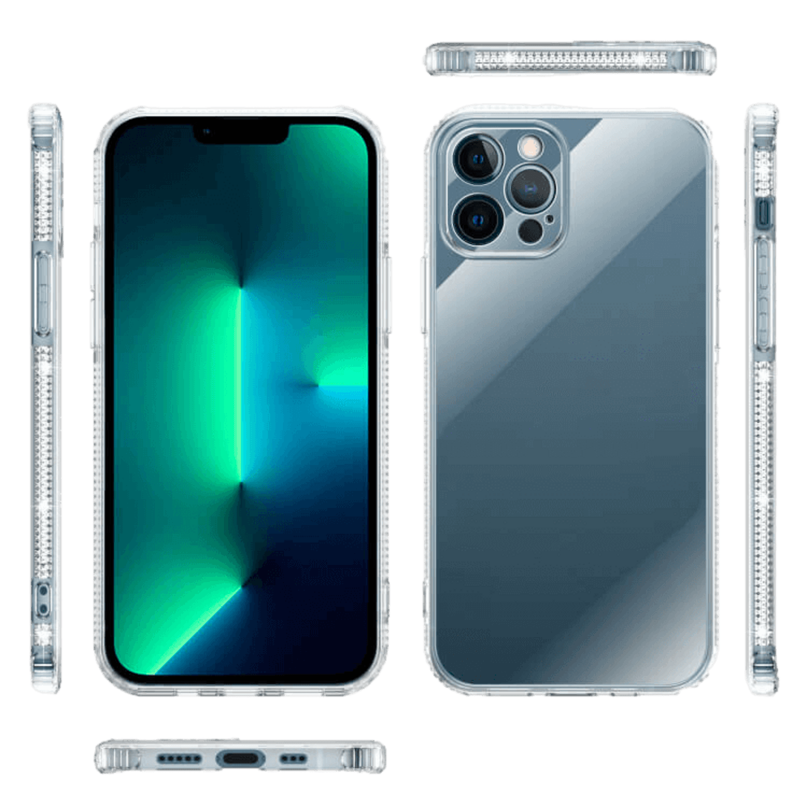 Comfycase iPhone 13 Sparkle Case Transparant