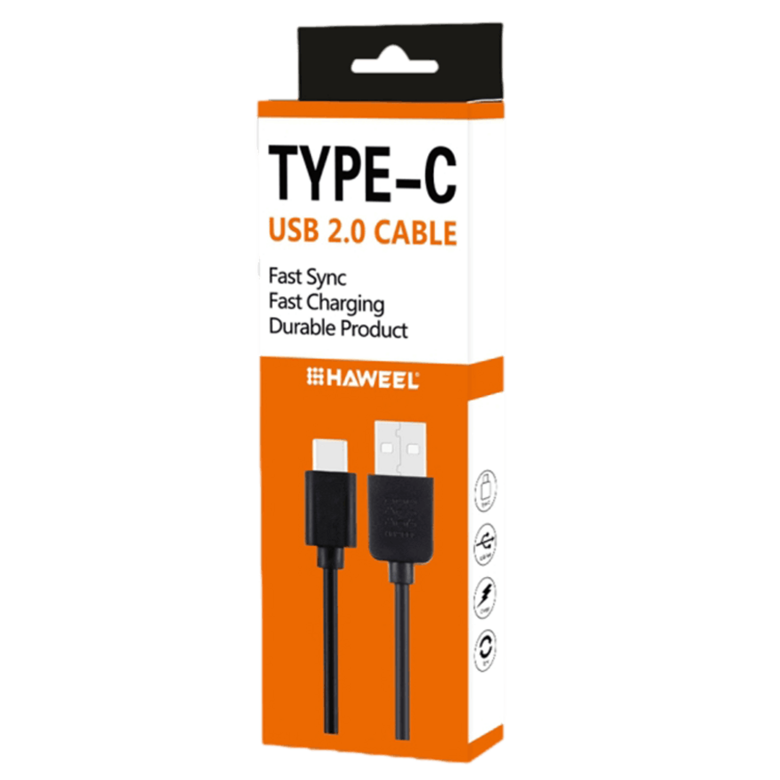 HAWEEL Premium USB-C Kabel Zwart 3m