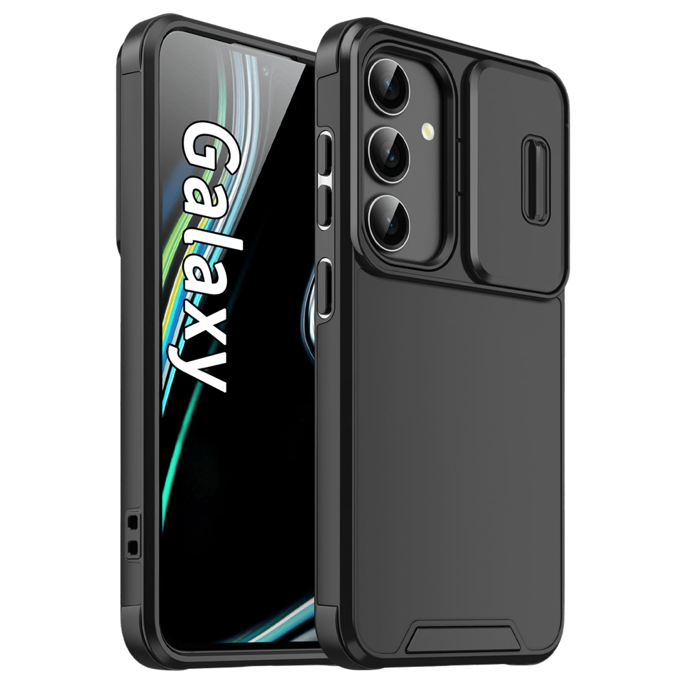 CaseBody Samsung Galaxy A17 Shield Case met Camera-schuif Zwart