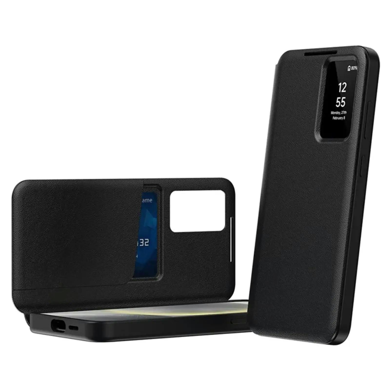 CaseBody Samsung Galaxy S25 Ultra Smart Cover Zwart