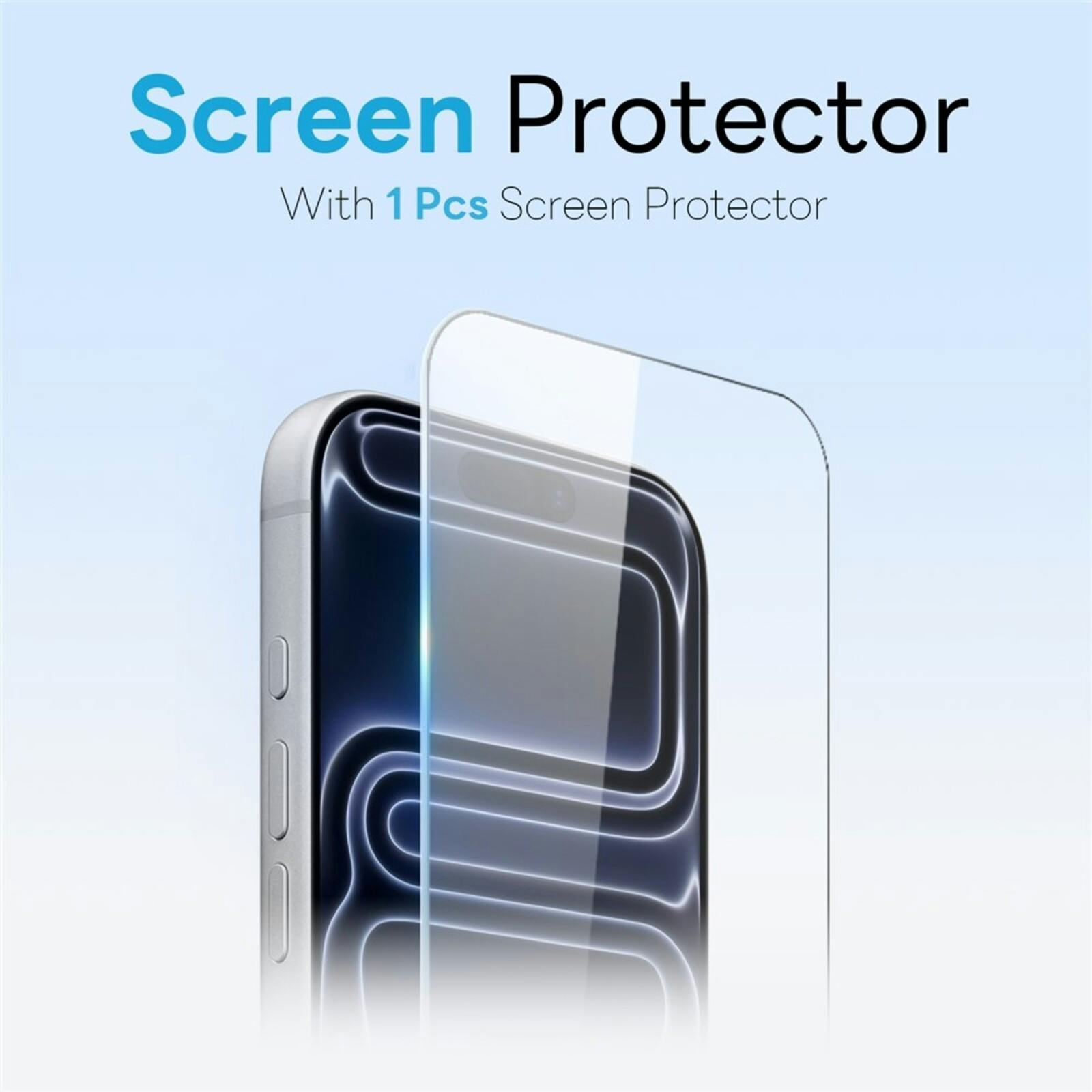 Northjo 2-in-1 iPhone 17 Pro Hoesje – Shockproof, MagSafe + Screenprotector Blauw