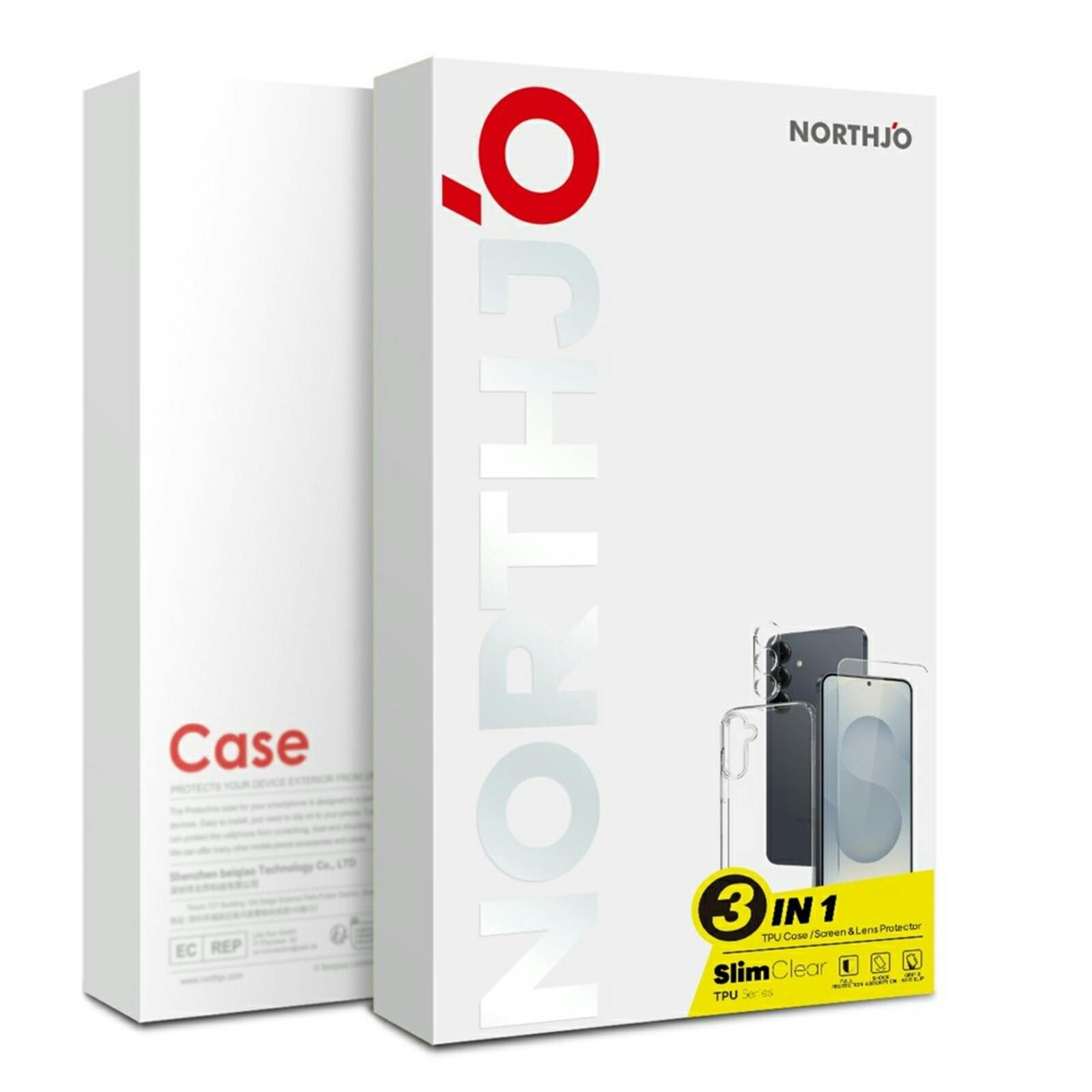 Northjo Samsung Galaxy S26 FE All-in-One Protection Pack Transparant
