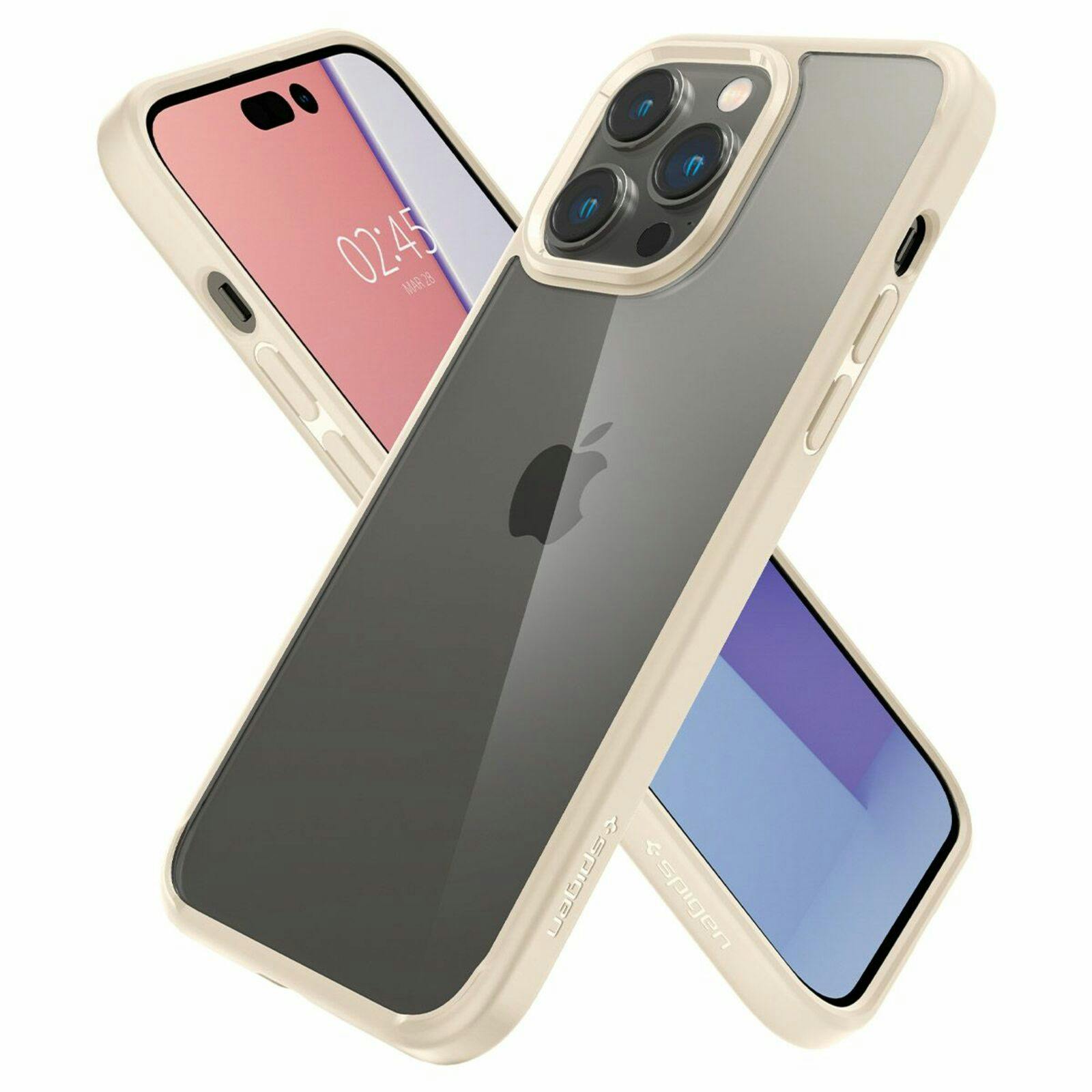 Spigen iPhone 14 Pro Doorzichtig Hard Hoesje Beige