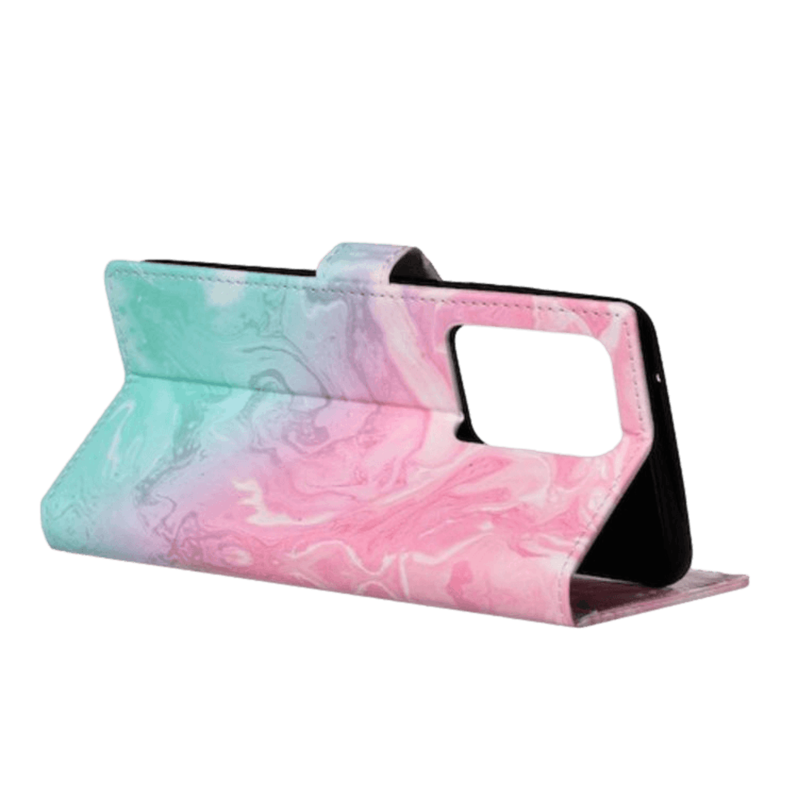 Comfycase Samsung Galaxy S20 Kleurrijk Marmer Bookcase Hoesje Meerkleurig