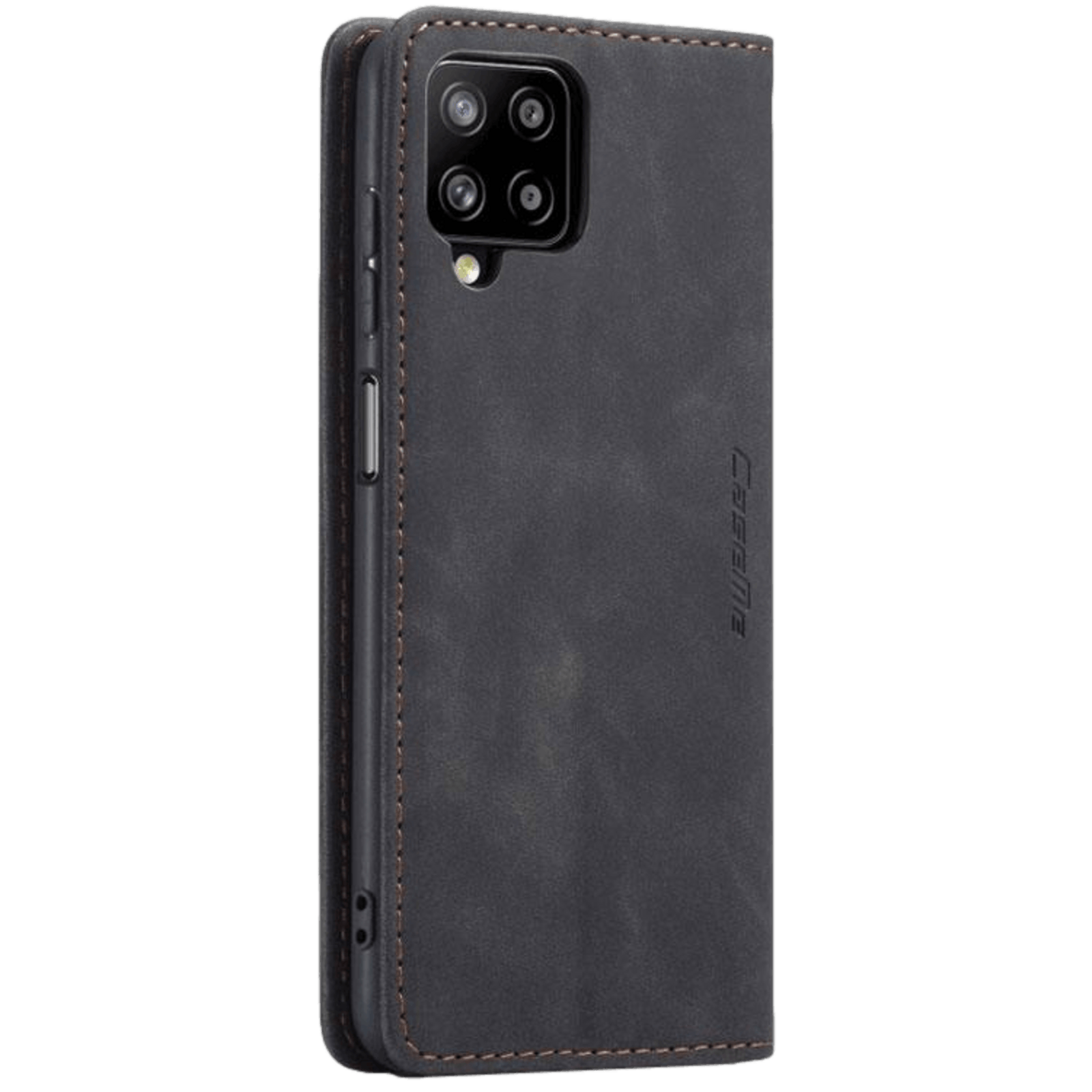 Caseme Samsung Galaxy A12 Business Wallet Bookcase Hoesje Zwart
