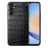 CaseBody Samsung Galaxy A34 crocskin hoesje Zwart
