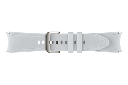 Samsung Galaxy Watch4/5/6 Leren Horlogeband Zilver