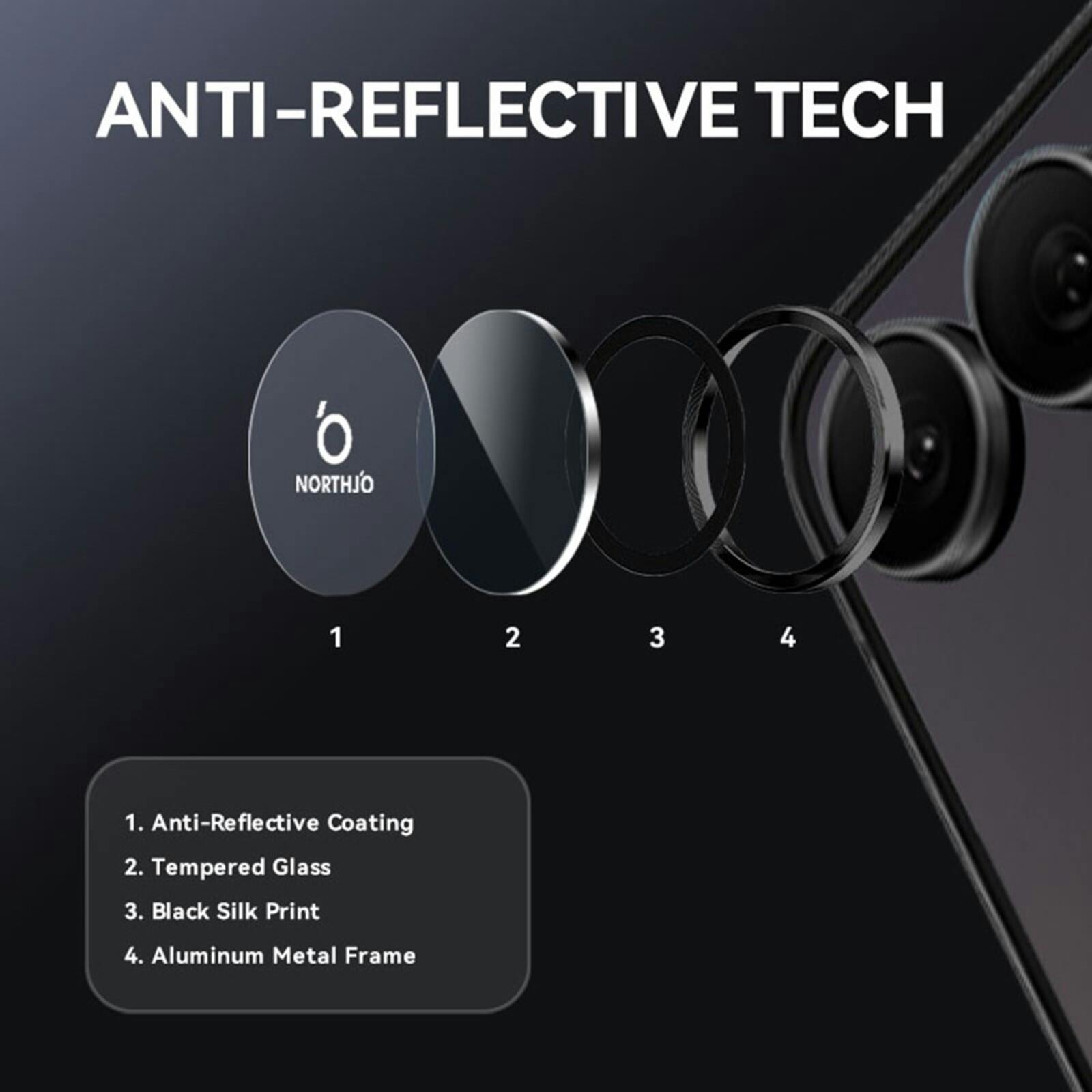 Northjo Samsung Galaxy Z Flip7 Camera Protector Transparant