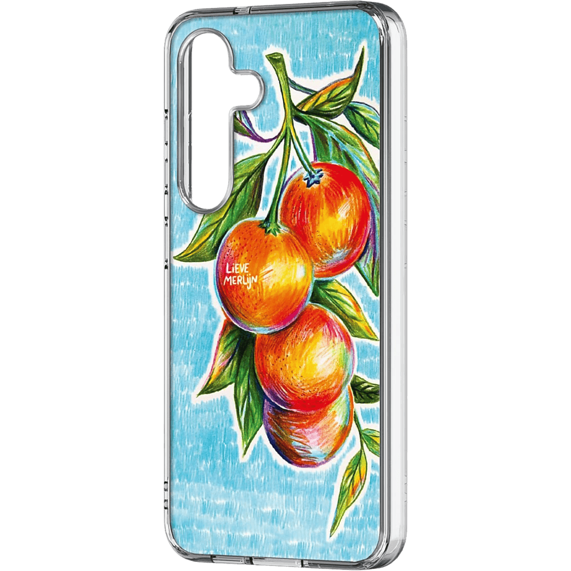 Samsung Galaxy S25 Lieve Merlijn Mandarin Hybrid Case Blauw