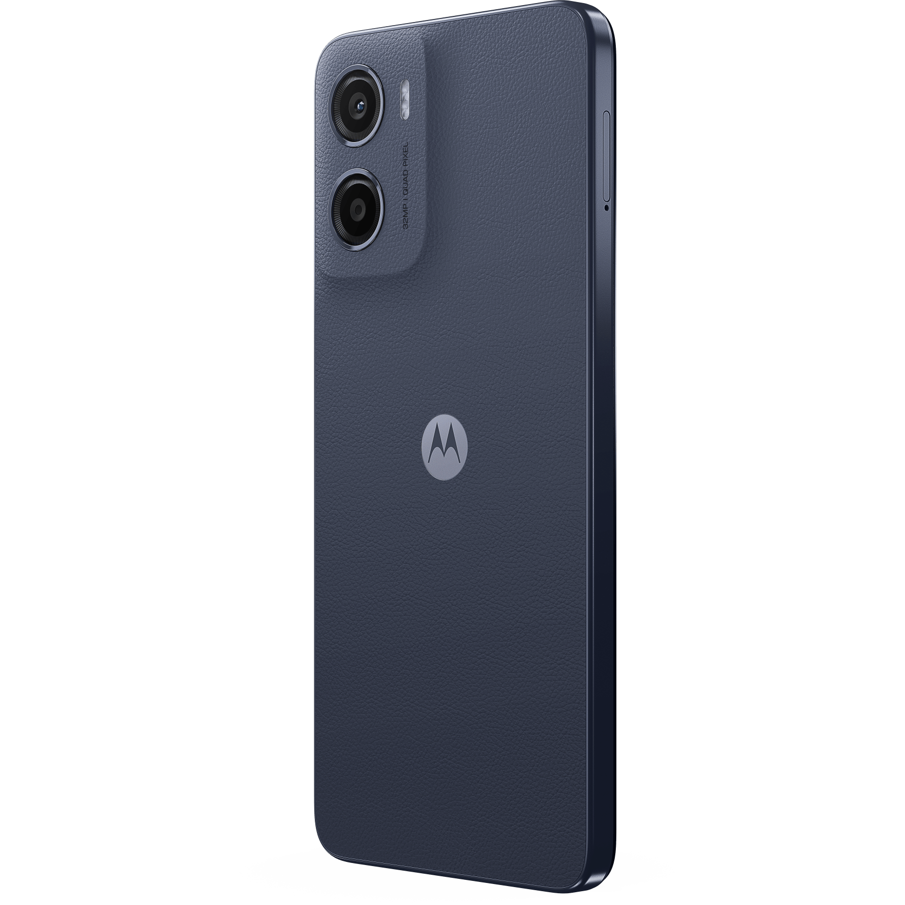 Motorola Moto E15 Denim Blue - Aanzicht vanaf rechts