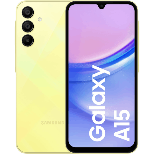 Samsung Galaxy A15 Yellow - Voorkant & achterkant