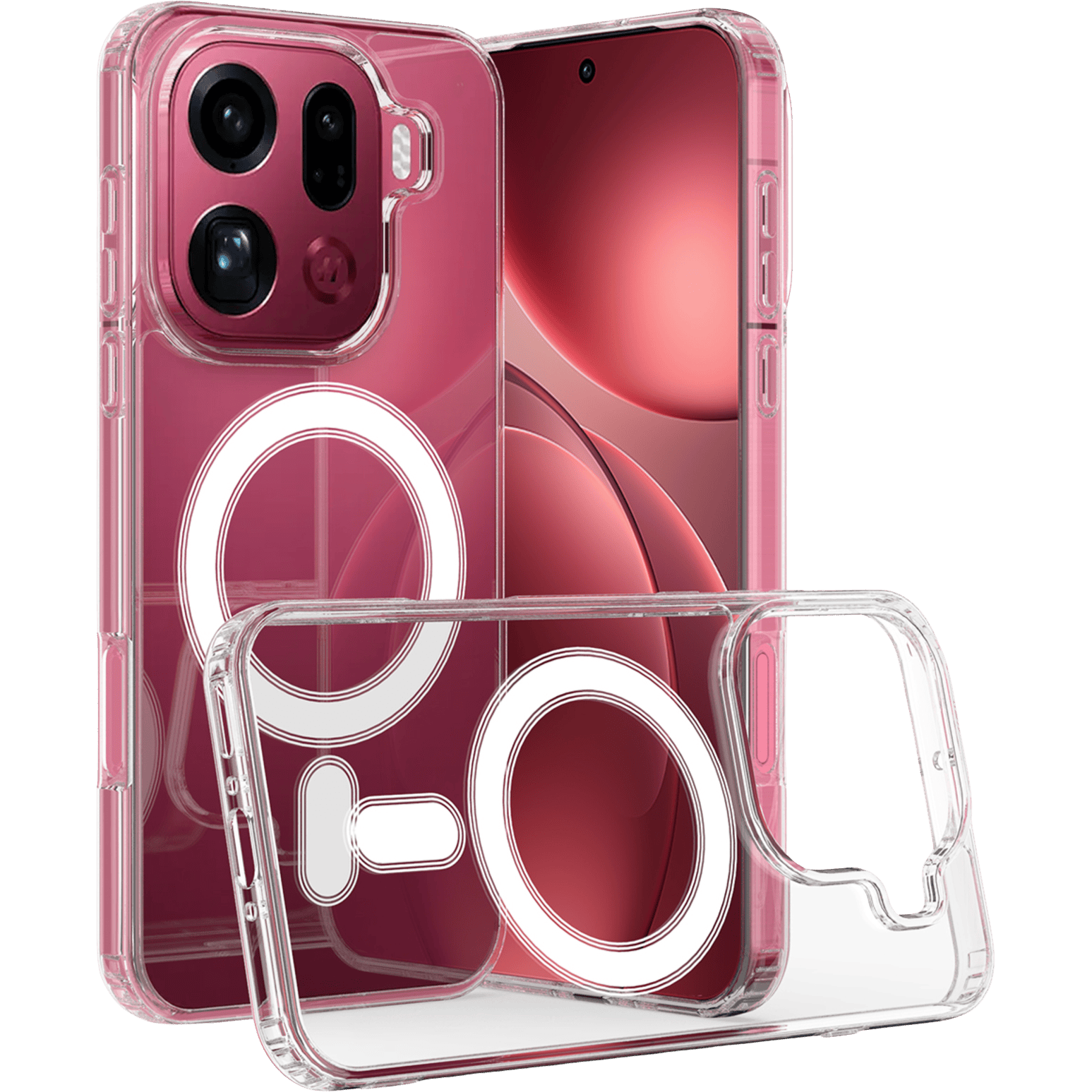 CaseBody OPPO Find X9 Pro Magnetische TPU Case Transparant