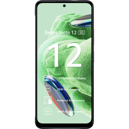 Xiaomi Redmi Note 12 5G Onyx Gray - Voorkant