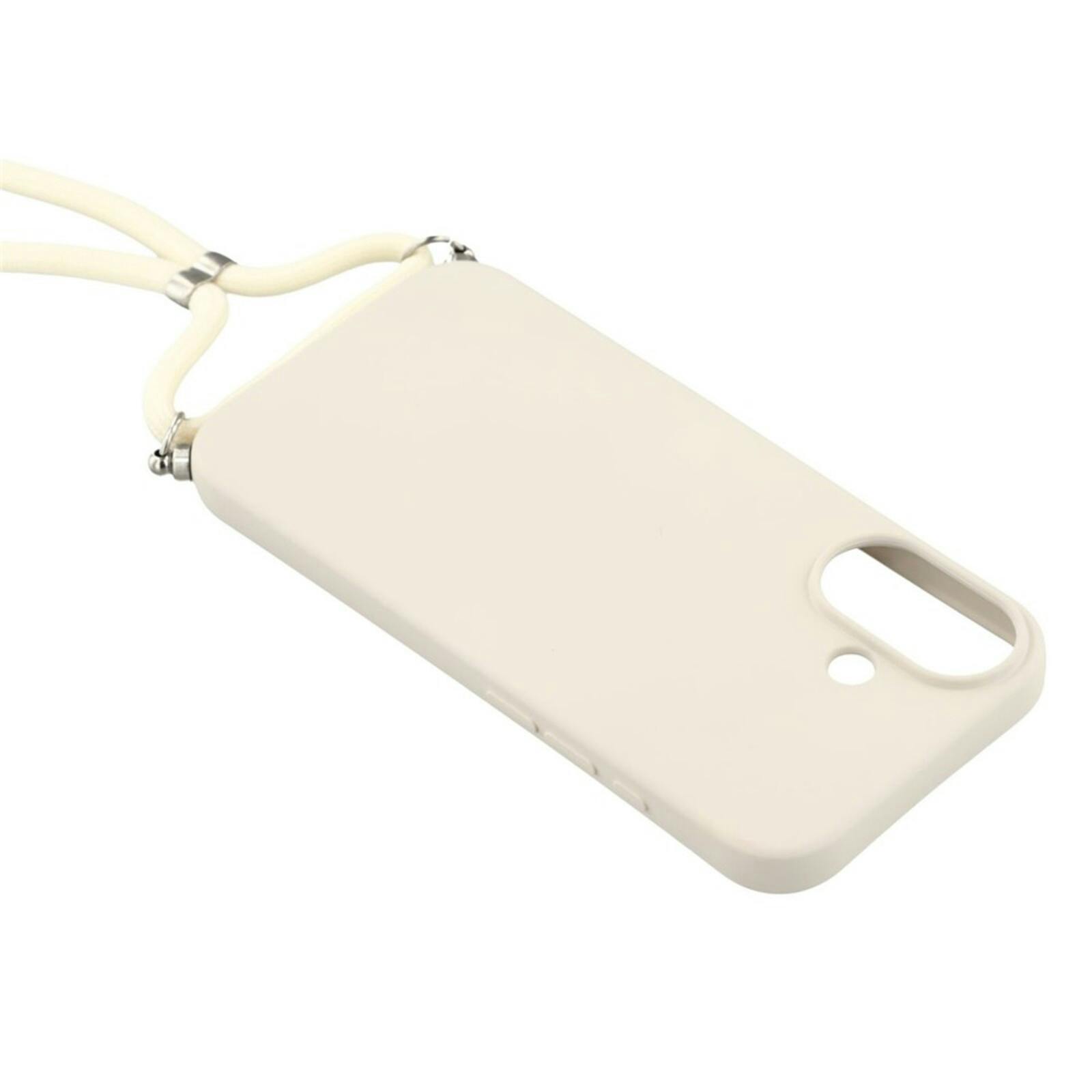 Mocaa Apple iPhone 17 Hoesje met Koord Wit