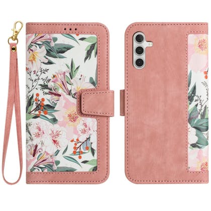 Mocaa Samsung Galaxy S24 Floral Series Bookcase Roze