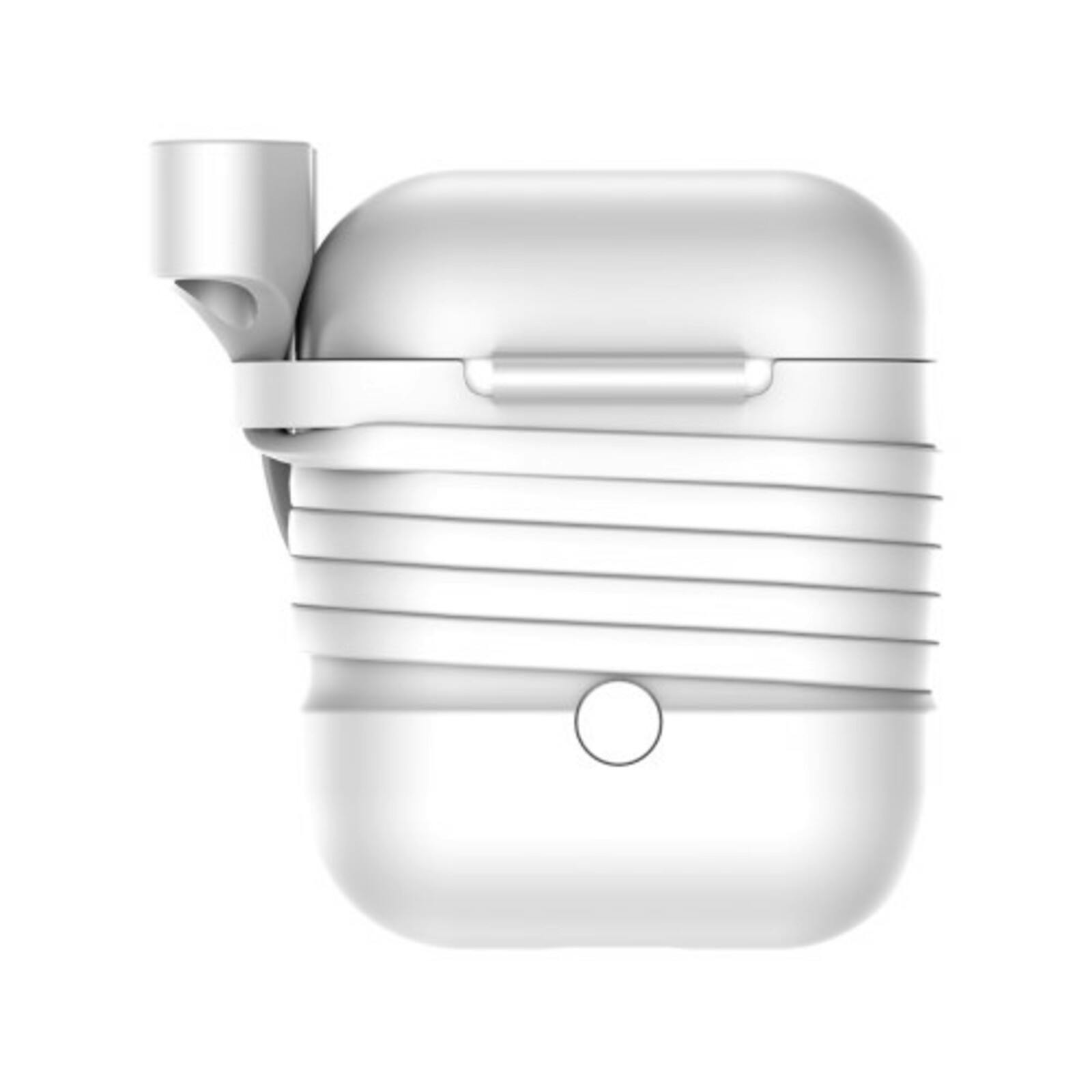 Baseus Luxe AirPods 1/2 Case met Anti-Lost Strap Grijs