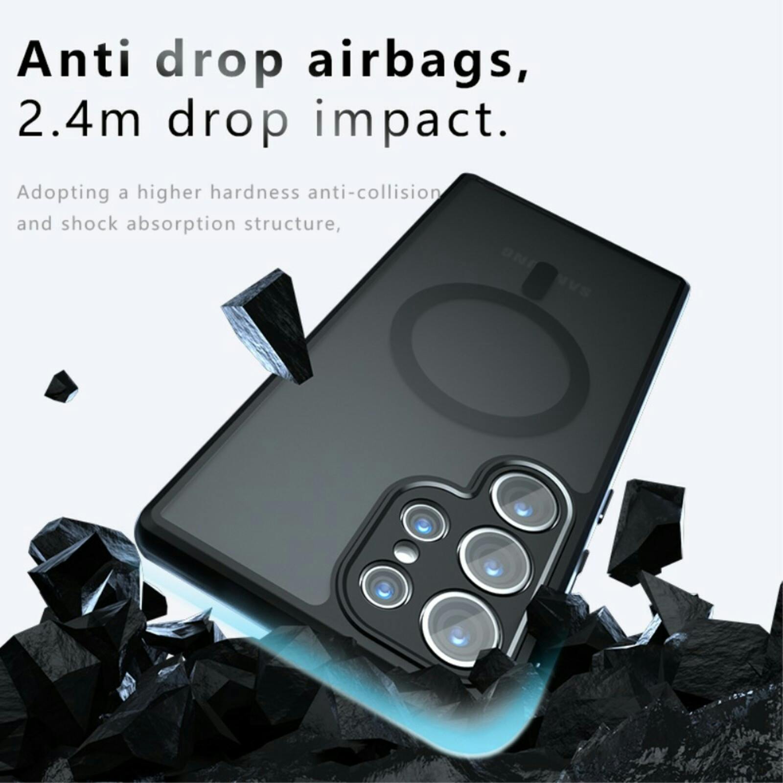 Mocaa Sasmung Galaxy S24 Ultra Slim Anti-Shock Magsafe Hoesje Transparant