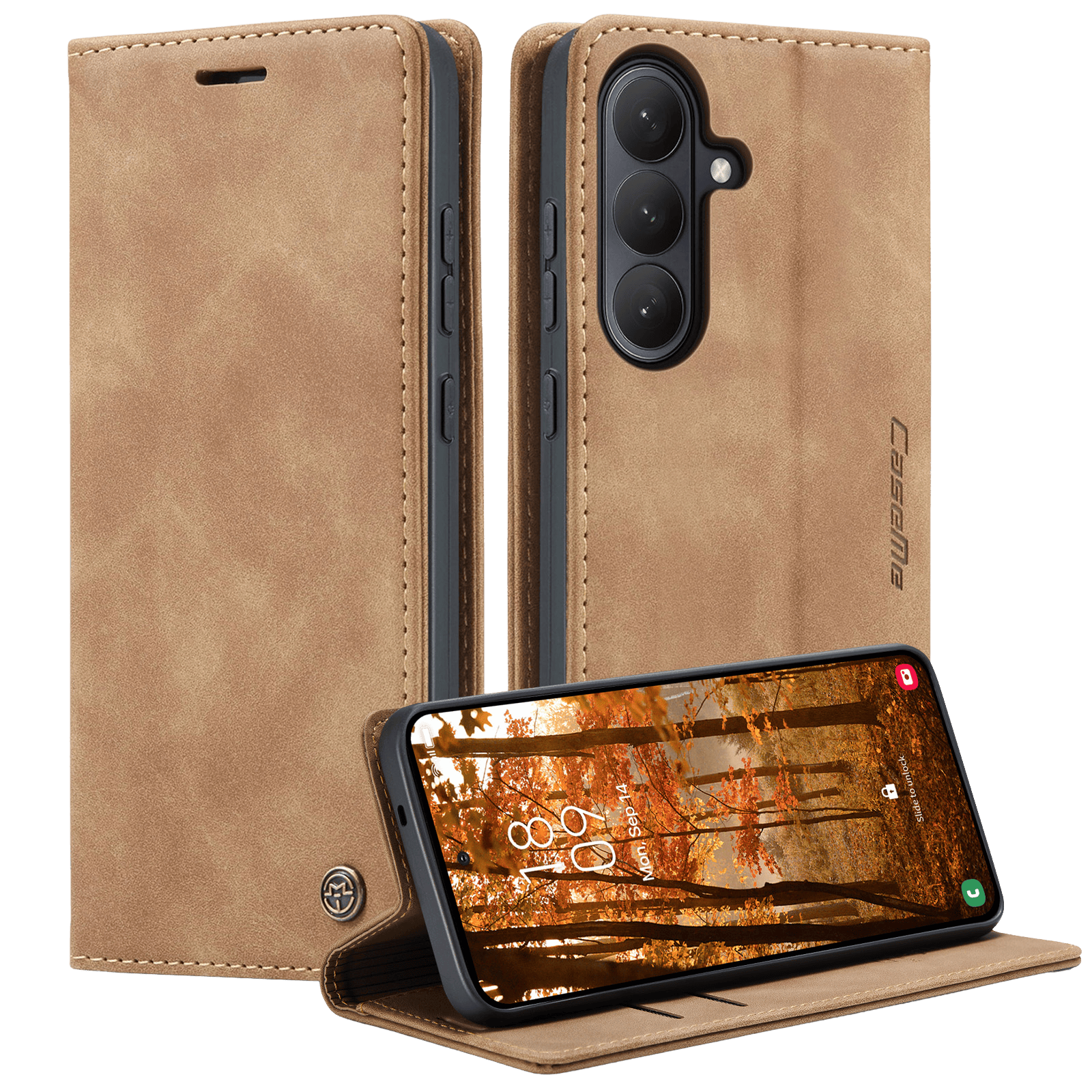 Caseme Samsung Galaxy S26 Plus Business Bookcase Hoesje Bruin