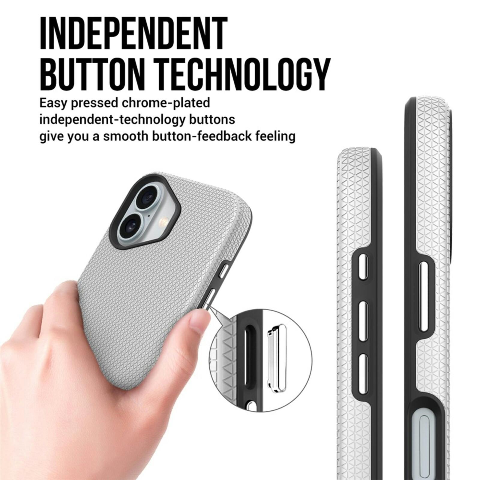 Mocaa Apple iPhone 17 Rugged MagSafe Hoesje Zilver