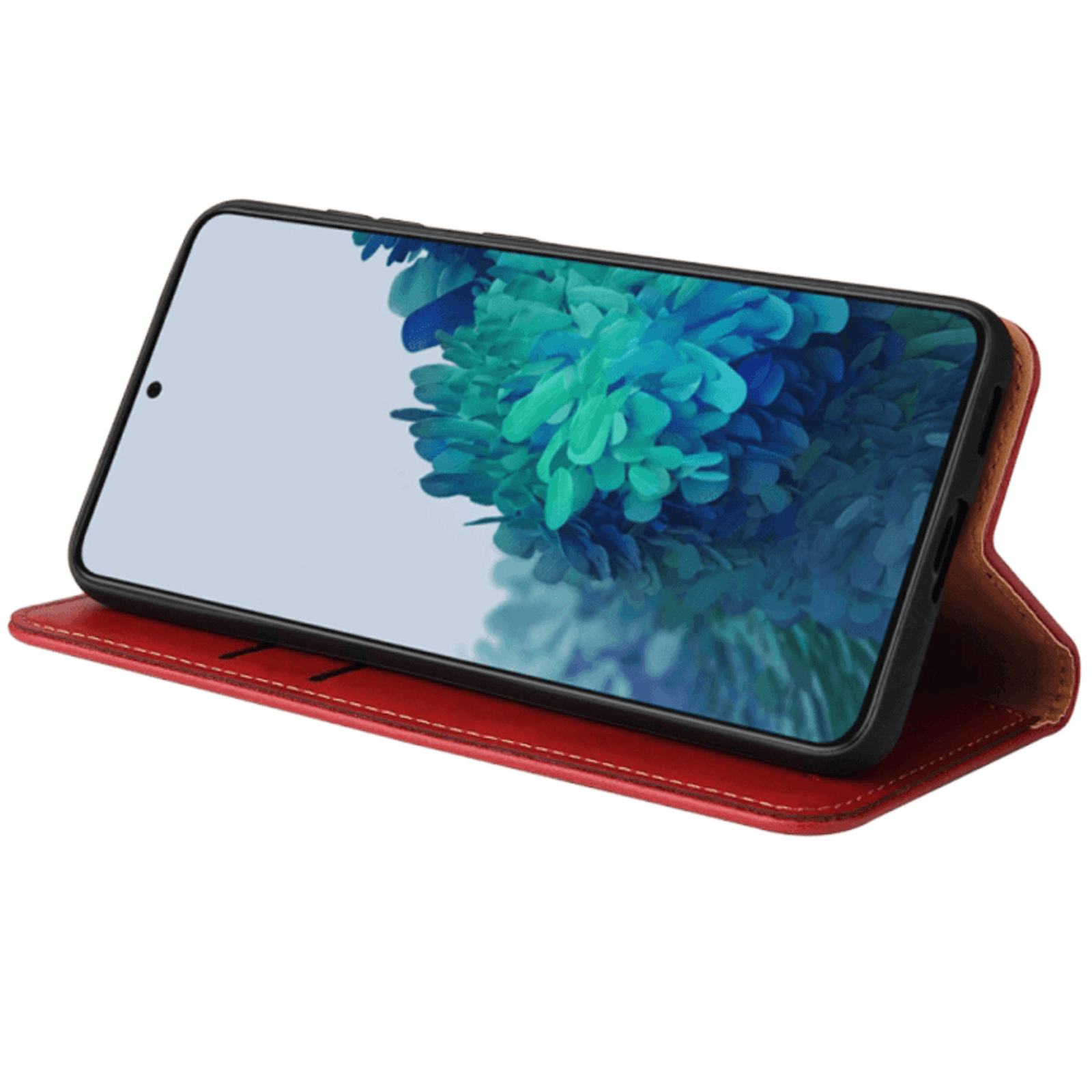 Fierre Shann Samsung Galaxy S21 Plus Slim Wallet Hoesje Rood