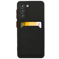 CaseBody Samsung Galaxy S21 FE Telefoonhoesje met Kaarthouder Zwart