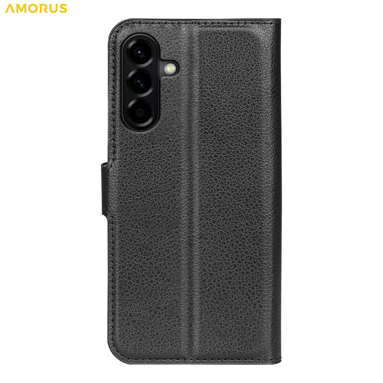 Amorus Samsung Galaxy A57 Bookcase Hoesje Zwart