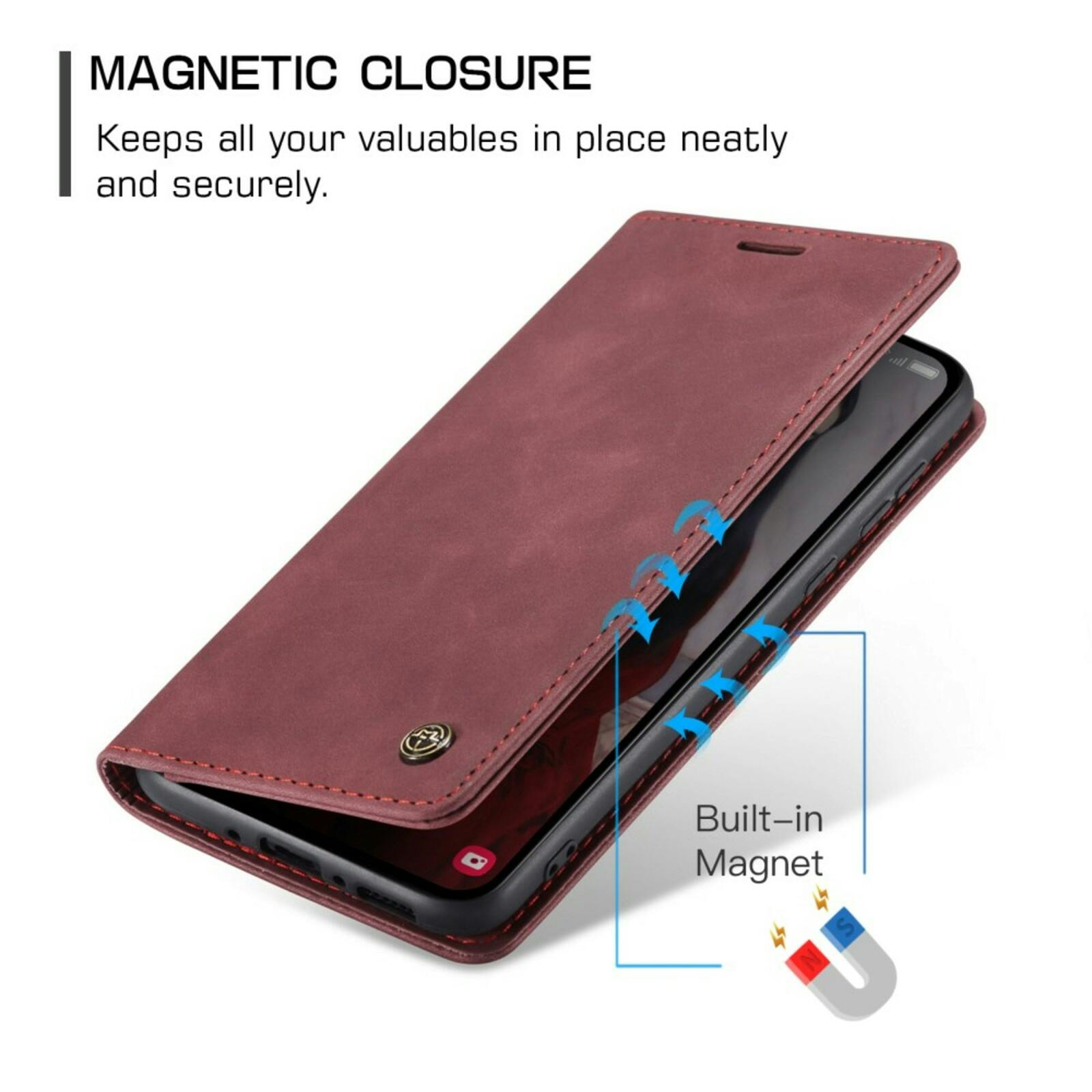Caseme Samsung A35 Business Wallet Hoesje Rood