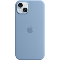 Apple iPhone 15 Plus MagSafe Siliconen Hoesje Blauw - Voorkant