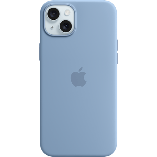 Apple iPhone 15 Plus MagSafe Siliconen Hoesje Blauw - Voorkant