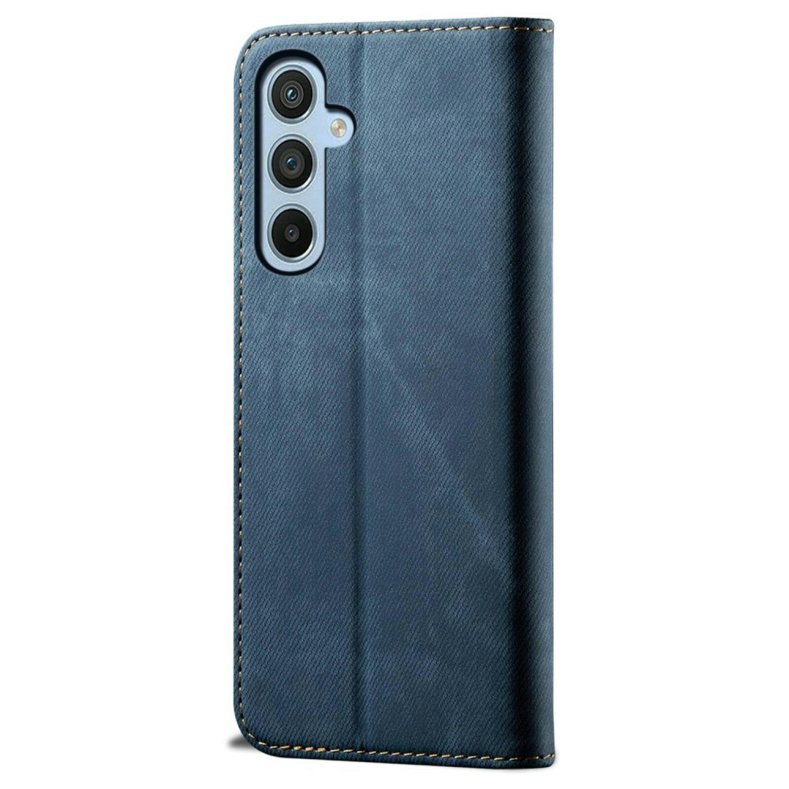 CaseBody Samsung Galaxy A55 5G Denim Bookcase Blauw