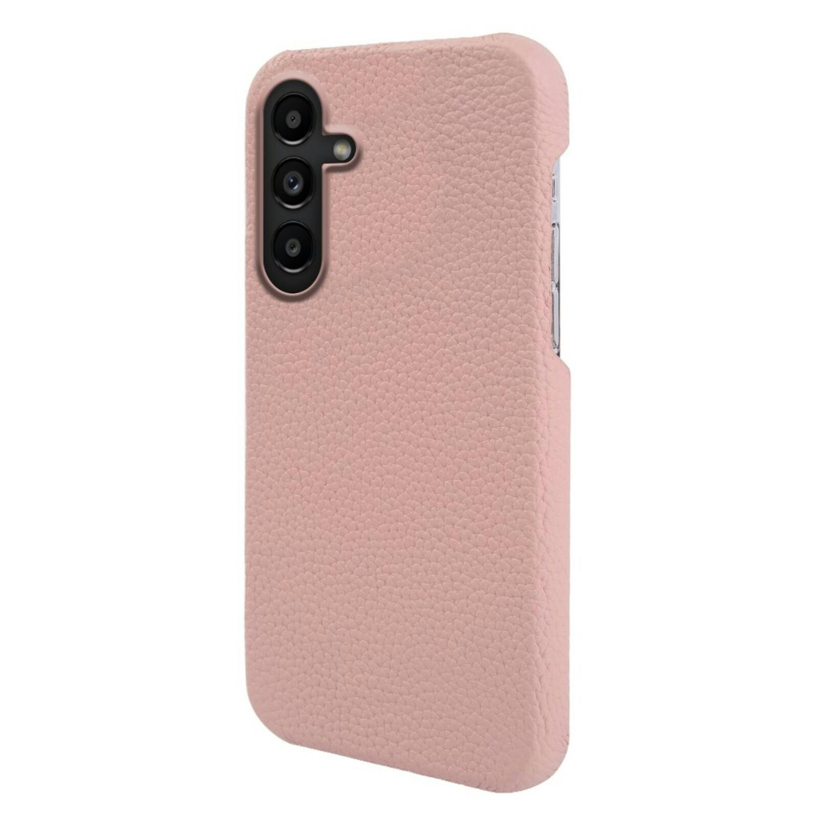 Fashion Samsung Galaxy S26 Magnetisch Hoesje Echt Leer Roze