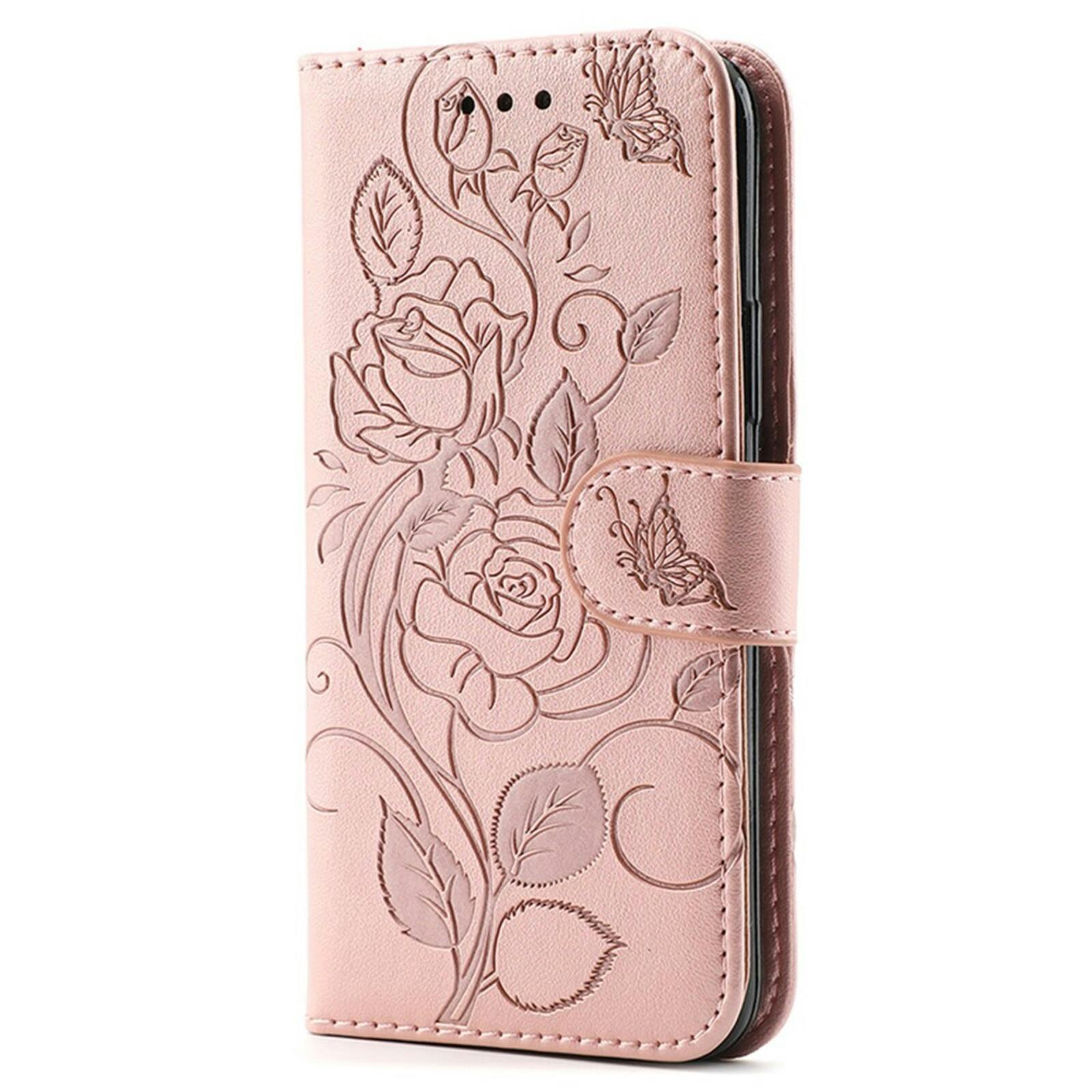 Comfycase Samsung Galaxy A27 Roses Bookcase Hoesje Roze