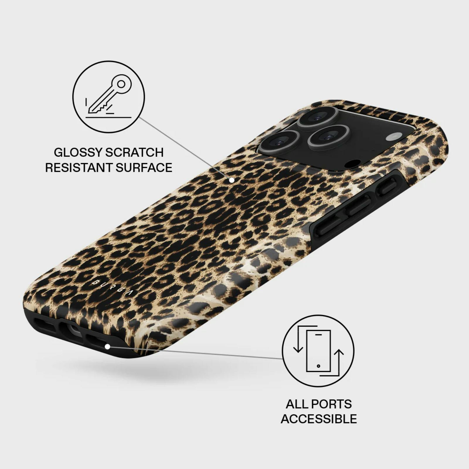 Burga iPhone 17 Pro MagSafe Case Leopard