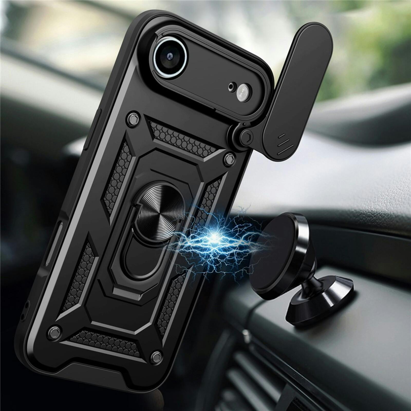 CaseBody Apple iPhone 17 Air Shield Case met Camera-schuif Roze