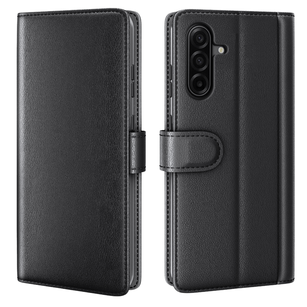 Amorus Samsung Galaxy A37 Real Leather Wallet Hoesje Zwart