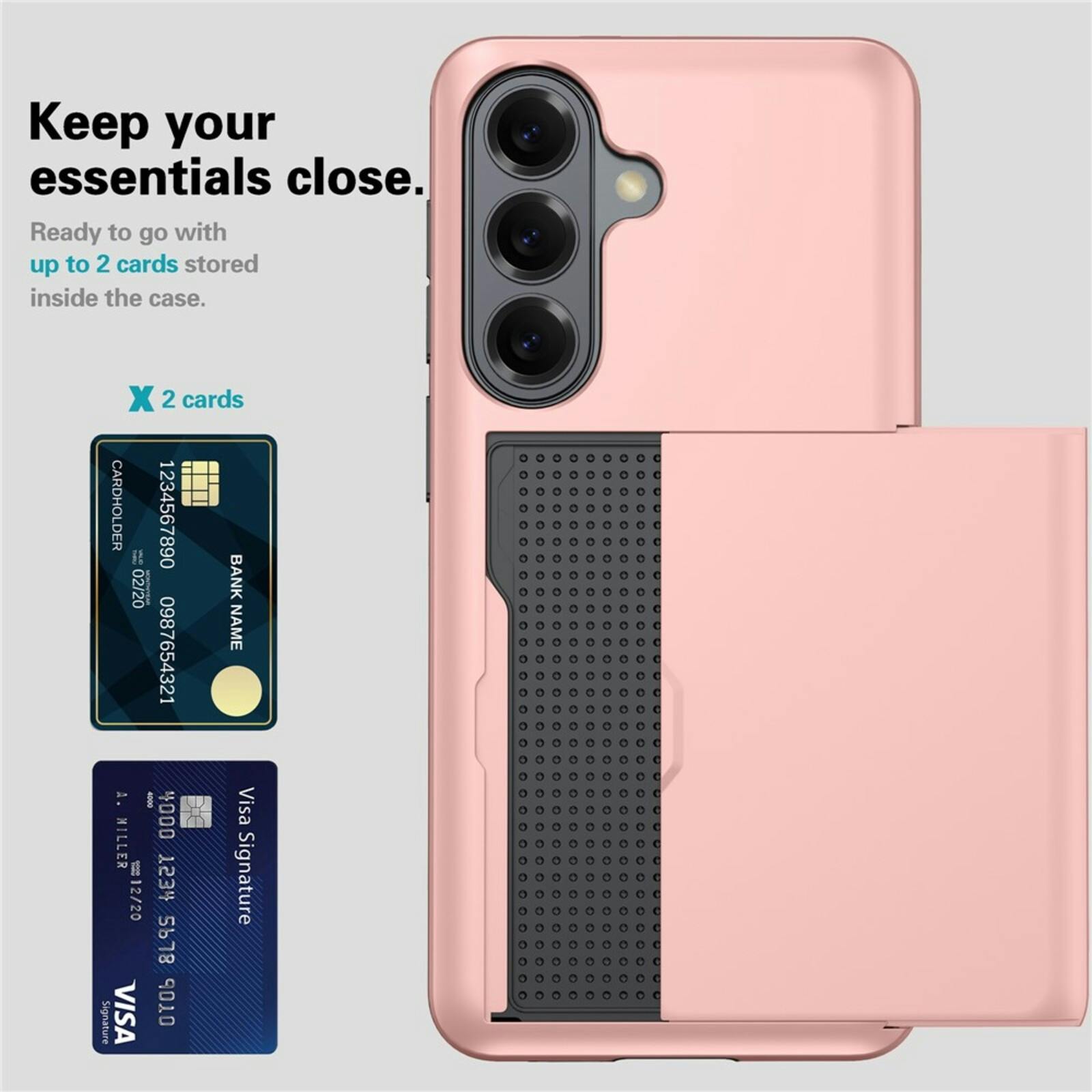 Amorus Samsung Galaxy A57 Hoesje met Pashouder Blauw