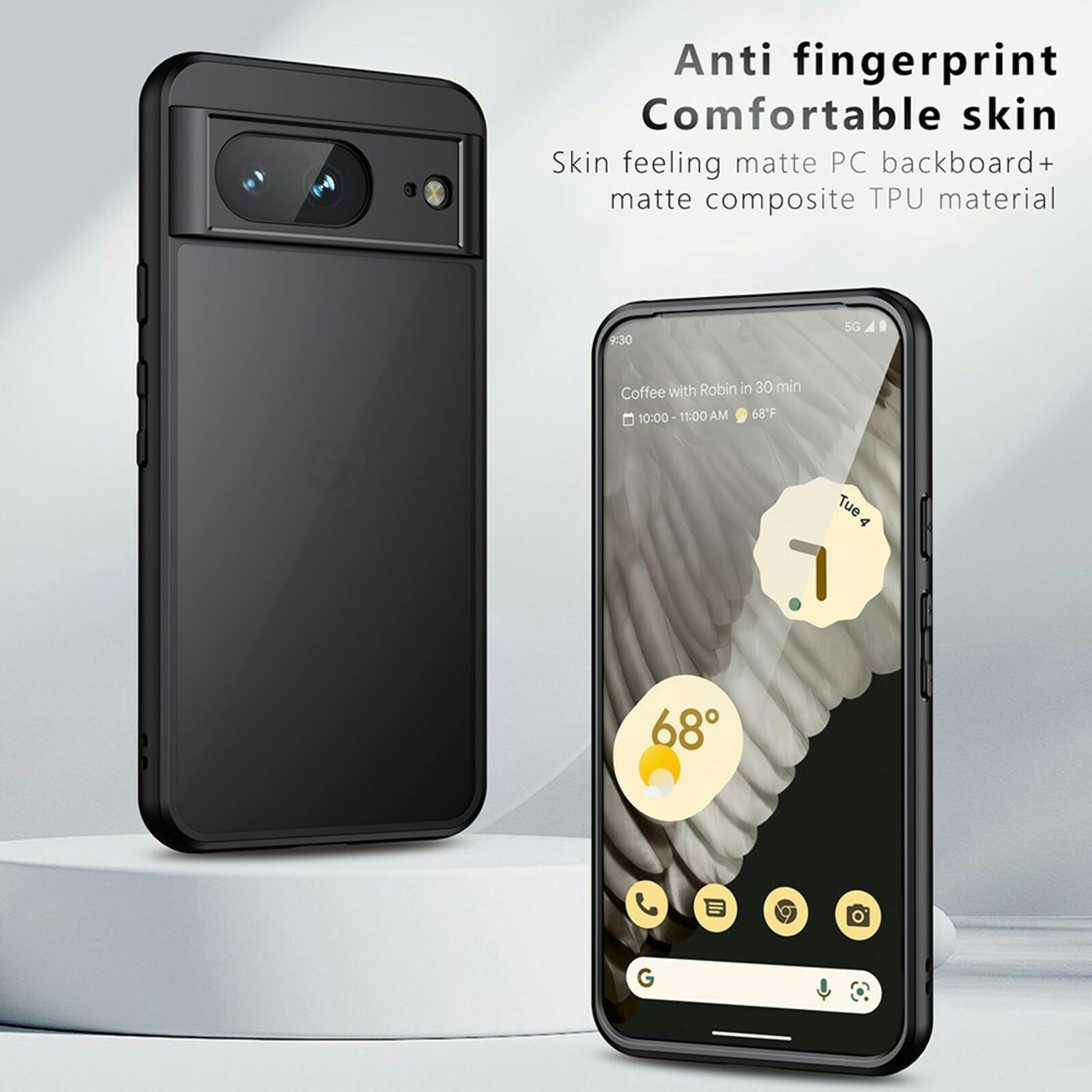 CaseBody Google Pixel 8a Airbag Schokbestendig Hoesje Zwart