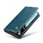 Caseme iPhone 14 Pro Retro Portemonnee Hoesje Blauw