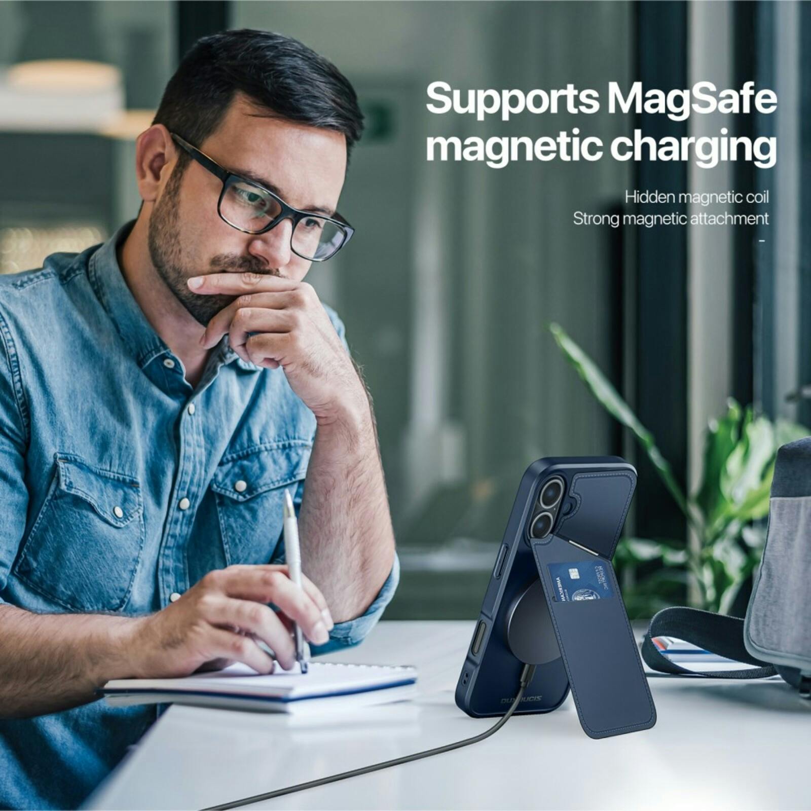 DUX DUCIS Apple iPhone 16 Plus Rafi Series Premium Beschermcase Blauw