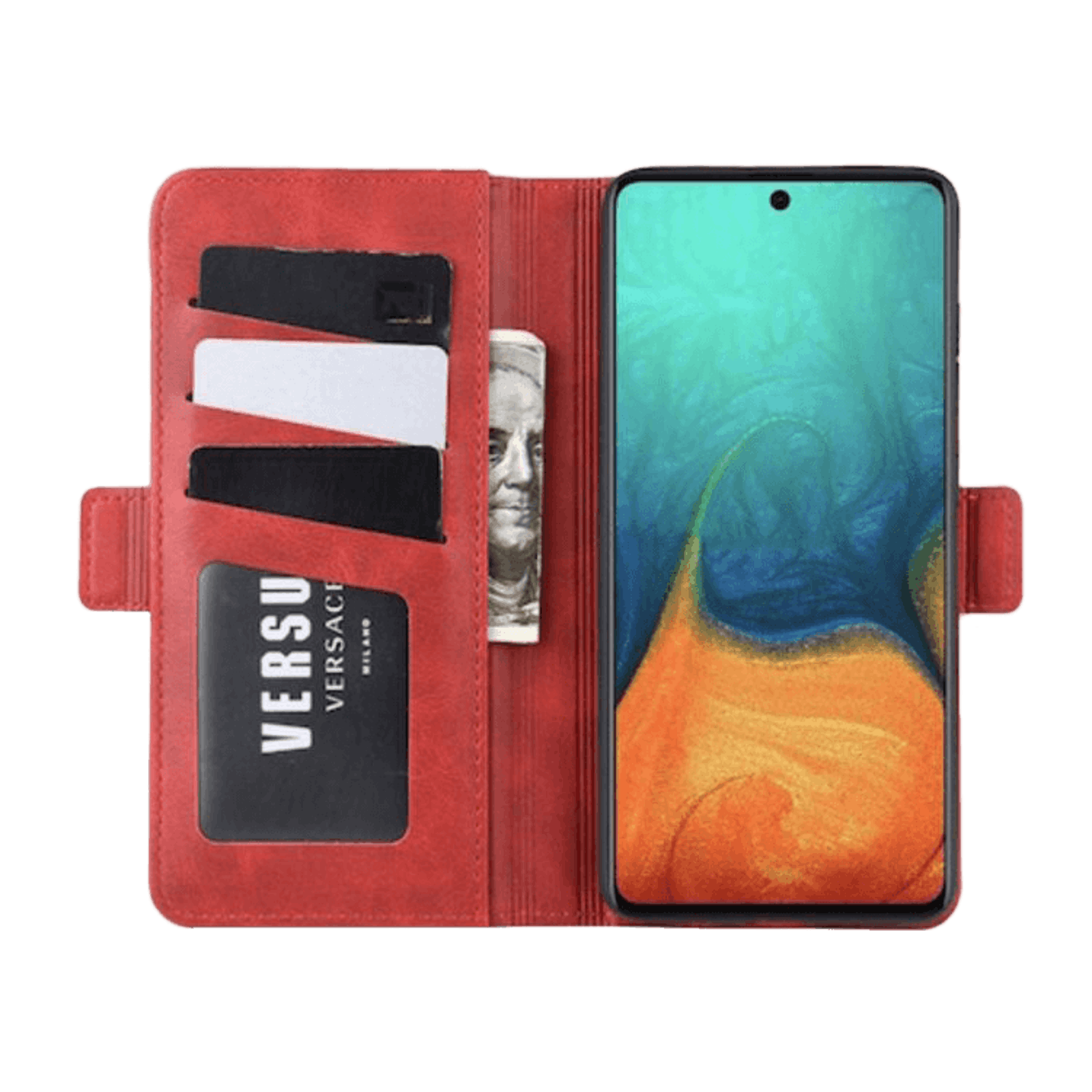 Comfycase Samsung Galaxy A71 Bookcase Beschermhoesje Rood
