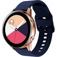 Swipez Galaxy Watch Siliconen Bandje Donkerblauw - Voorkant