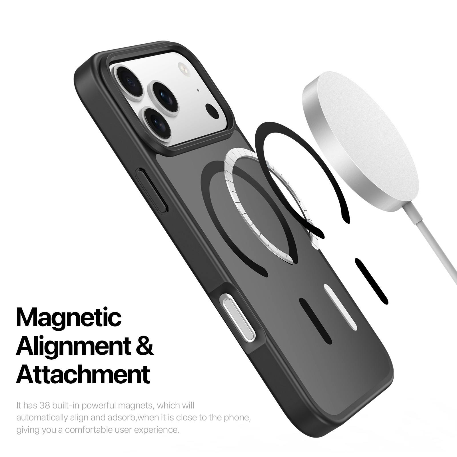 DUX DUCIS iPhone 17 Pro Max / 18 Pro Max Mat MagSafe Hoesje Zwart