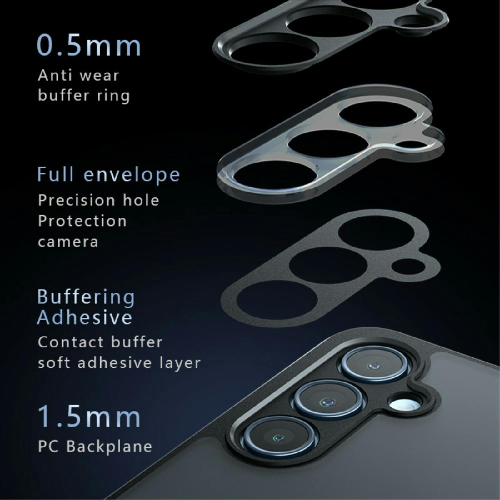 Mocaa Samsung Galaxy A55 Slim Anti-Shock Magsafe Hoesje Zwart