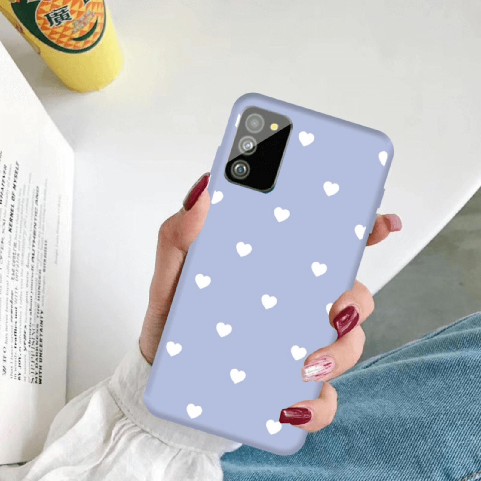 Mocaa Samsung Galaxy S20 Hearts Case Paars