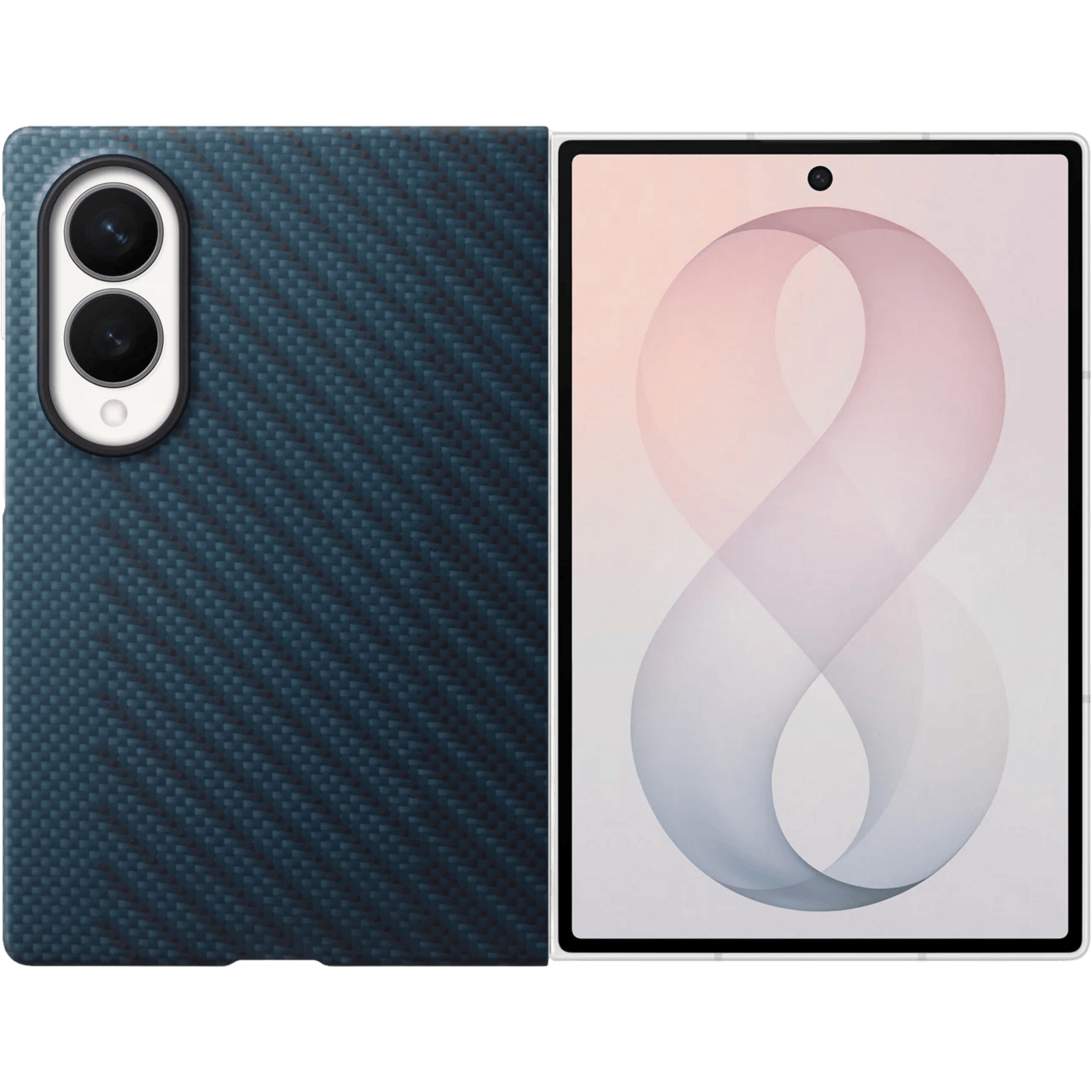 Samsung Galaxy Z Fold8 Carbon Magnet Case Marineblauw