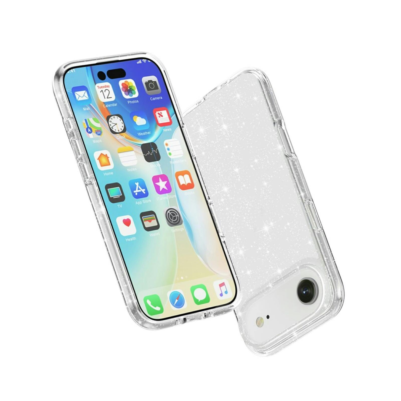 Mocaa Apple iPhone 17 Air Glitz Beschermhoesje Transparant